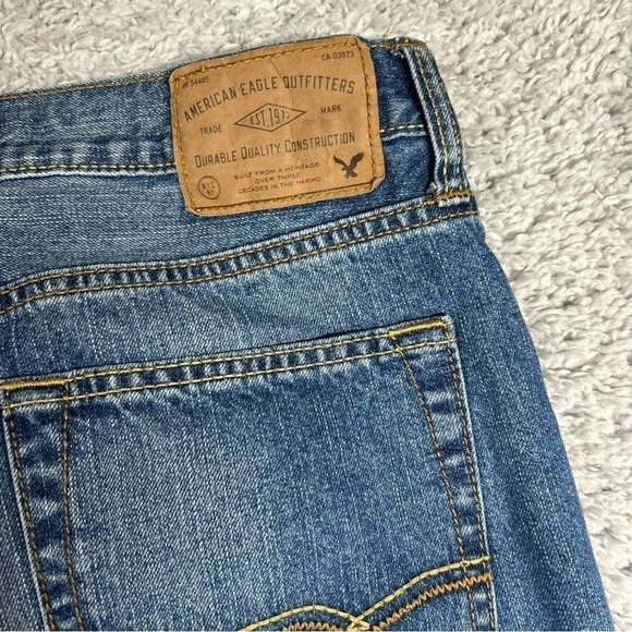 American Eagle Jeans Mens 32 x 32 Original Straight Regular Wash Classic Faded - Picture 4 of 5